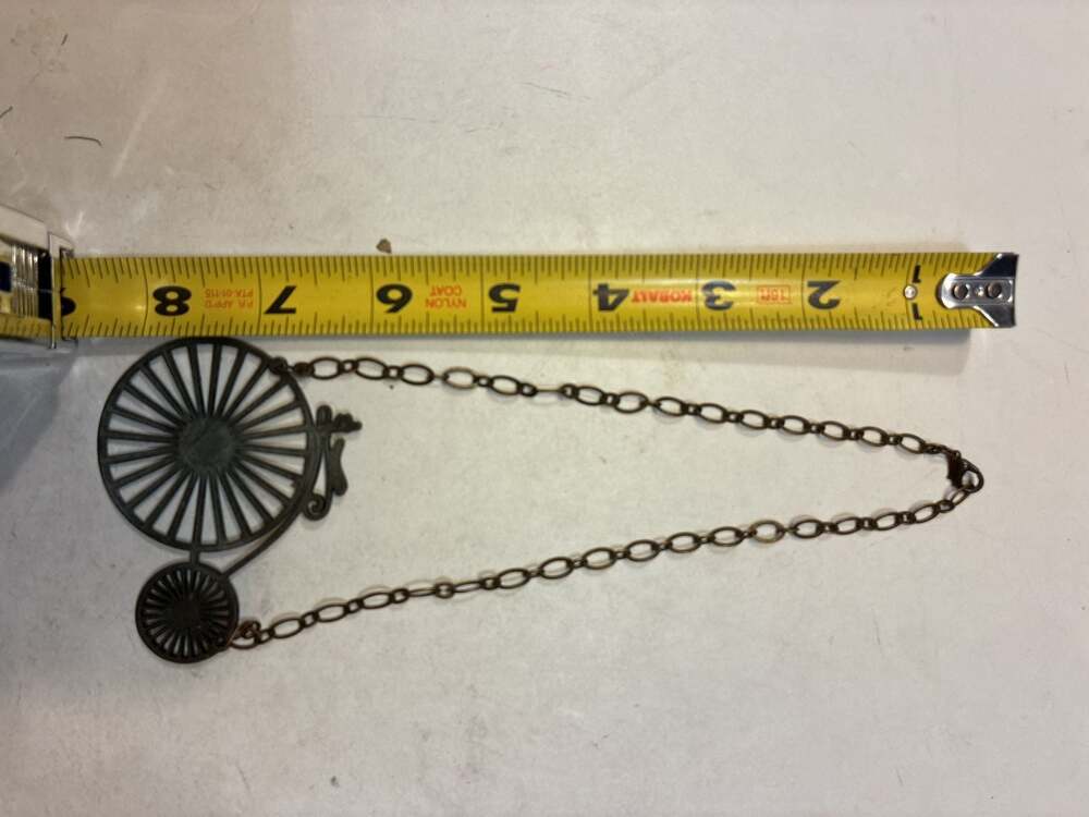 Antique Bronze Penny Farthing Bicycle Pendant Necklace - Picture 12 of 12